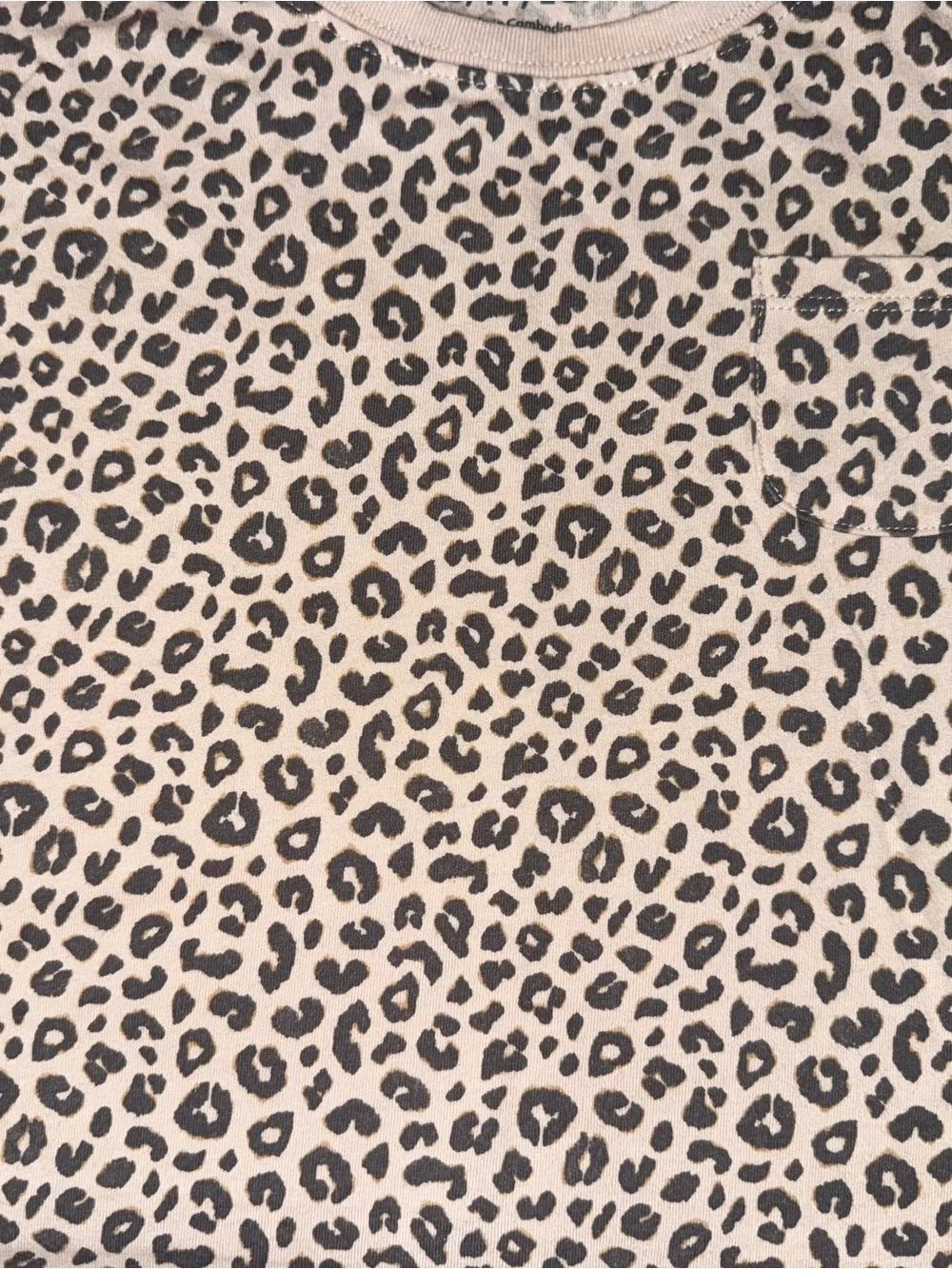 Carter’s Leopard Print Pocket Tee XS 4-5